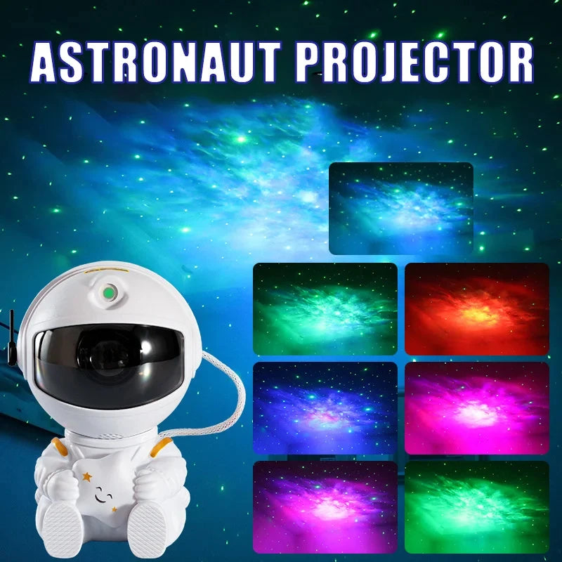 Galaxy Star Astronauta Projetor LED Luz Noturna Céu Estrelado Porjectores Lâmpada Decoração