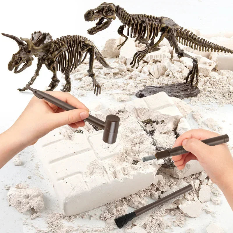 Dinossauro Fóssil Kits de Escavação Educação Arqueologia Requintado Jurássico Brinquedo Set Jogo Ação Crianças Figura Esqueleto Modelo Presente