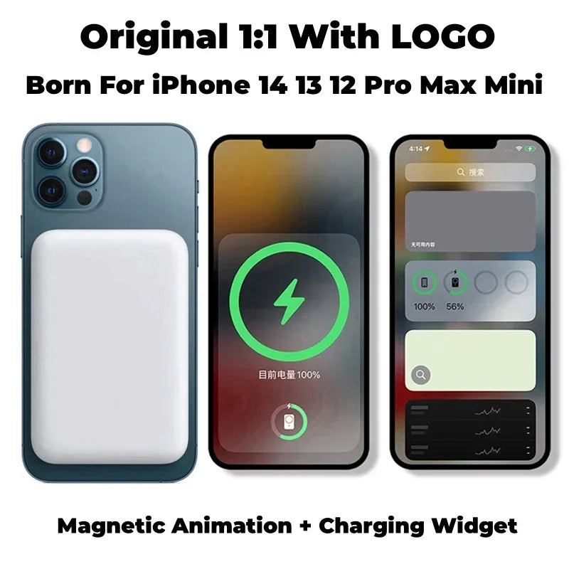30000mAh Portable Wireless Charger Macsafe Auxiliary Spare External Magnetic Battery Pack Power Bank For iPhone 15 14 13 Pro Max